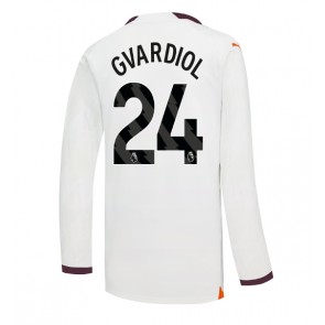 Maillot de foot Manchester City Josko Gvardiol #24 Extérieur 2023-24 Manche Longue